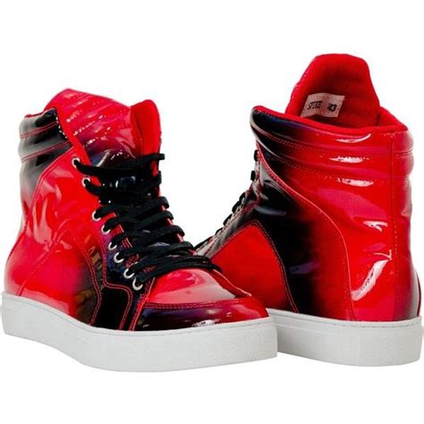 red ysl patent leather high top sneakers|ysl bump sneakers.